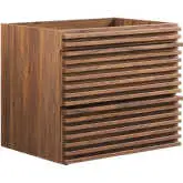 Render 24" Wall Mount Bathroom Vanity (Sink Not Included) in Walnut Finish