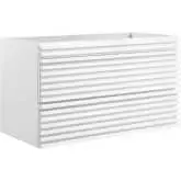 Render 36" Wall Mount Bathroom Vanity (Sink Not Included) in White Finish