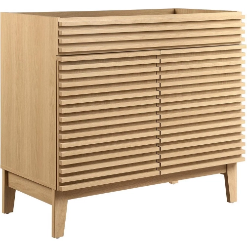 Render 36" Bathroom Vanity (Sink Not Included) in Oak Finish