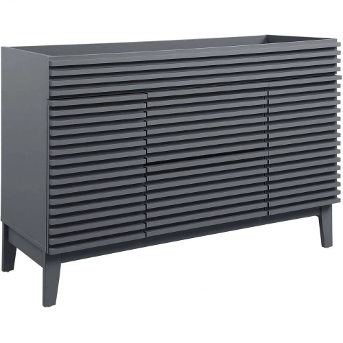 Render 48" Single Sink Bathroom Vanity (Sink Not Included) in Gray Finish