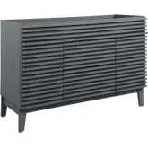 Render 48" Single Sink Bathroom Vanity (Sink Not Included) in Gray Finish