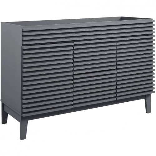 Render 48" Double Sink Bathroom Vanity (Sink Not Included) in Gray Finish