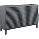 Render 48" Double Sink Bathroom Vanity (Sink Not Included) in Gray Finish