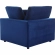 Commix Down Filled Overstuffed Corner Chair in Navy Blue Velvet