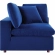 Commix Down Filled Overstuffed Corner Chair in Navy Blue Velvet
