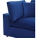Commix Down Filled Overstuffed Corner Chair in Navy Blue Velvet