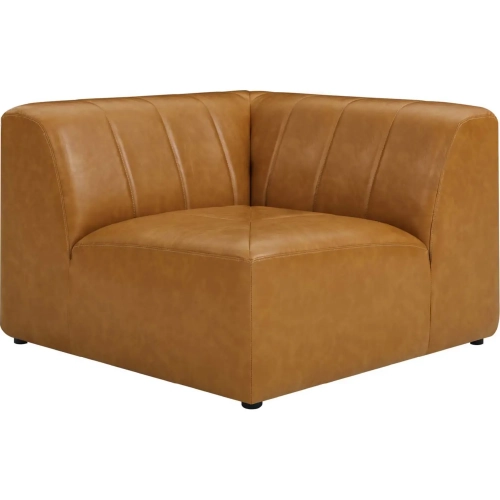 Bartlett Corner Chair Tan Vegan Leather