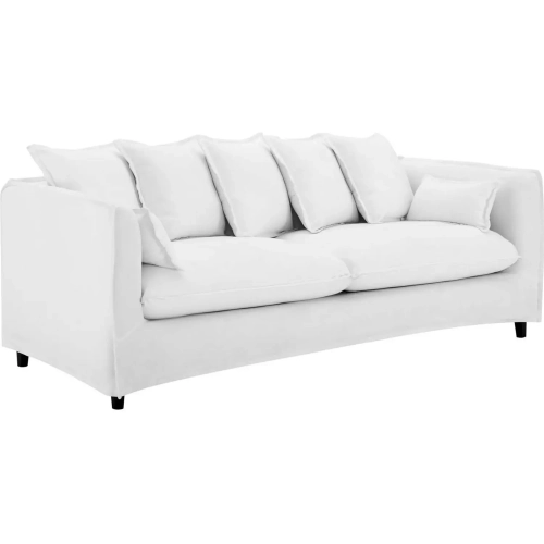 Avalon Slipcover Sofa in White Fabric