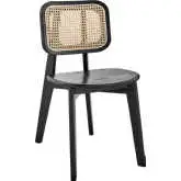 Habitat Dining Chair in Black Wood & Cane
