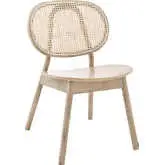 Malina Dining Chair in Gray Wood & Rattan
