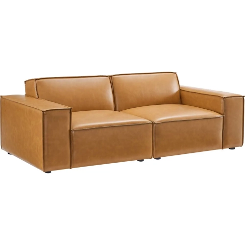Restore Loveseat in Tan Vegan Leather