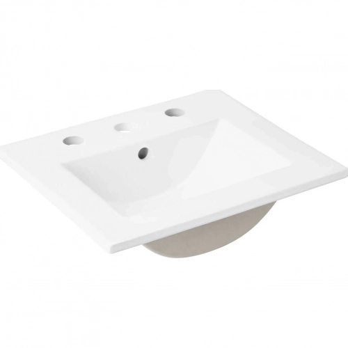 Cayman 18" Bathroom Sink in White Ceramic