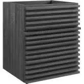 Render 18" Wall Mount Bathroom Vanity (Sink Not Included) in Charcoal Gray Finish