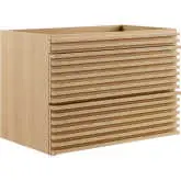 Render 30" Wall Mount Bathroom Vanity in Oak Finish (Sink Not Included)