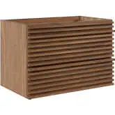 Render 30" Wall Mount Bathroom Vanity in Walnut Finish (Sink Not Included)