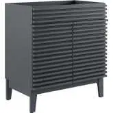 Render 30" Bathroom Vanity (Sink Not Included) in Gray Finish