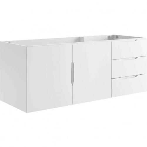 Vitality 48" Double or Single Sink Bathroom Vanity in White (Sink Not Included)
