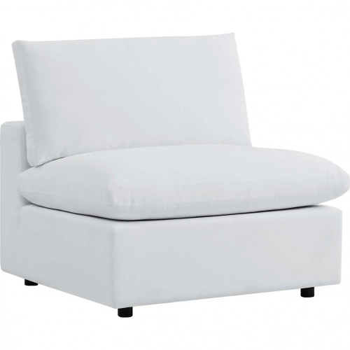 Commix Outdoor Armless Chair in White Sunbrella&amp;reg;
