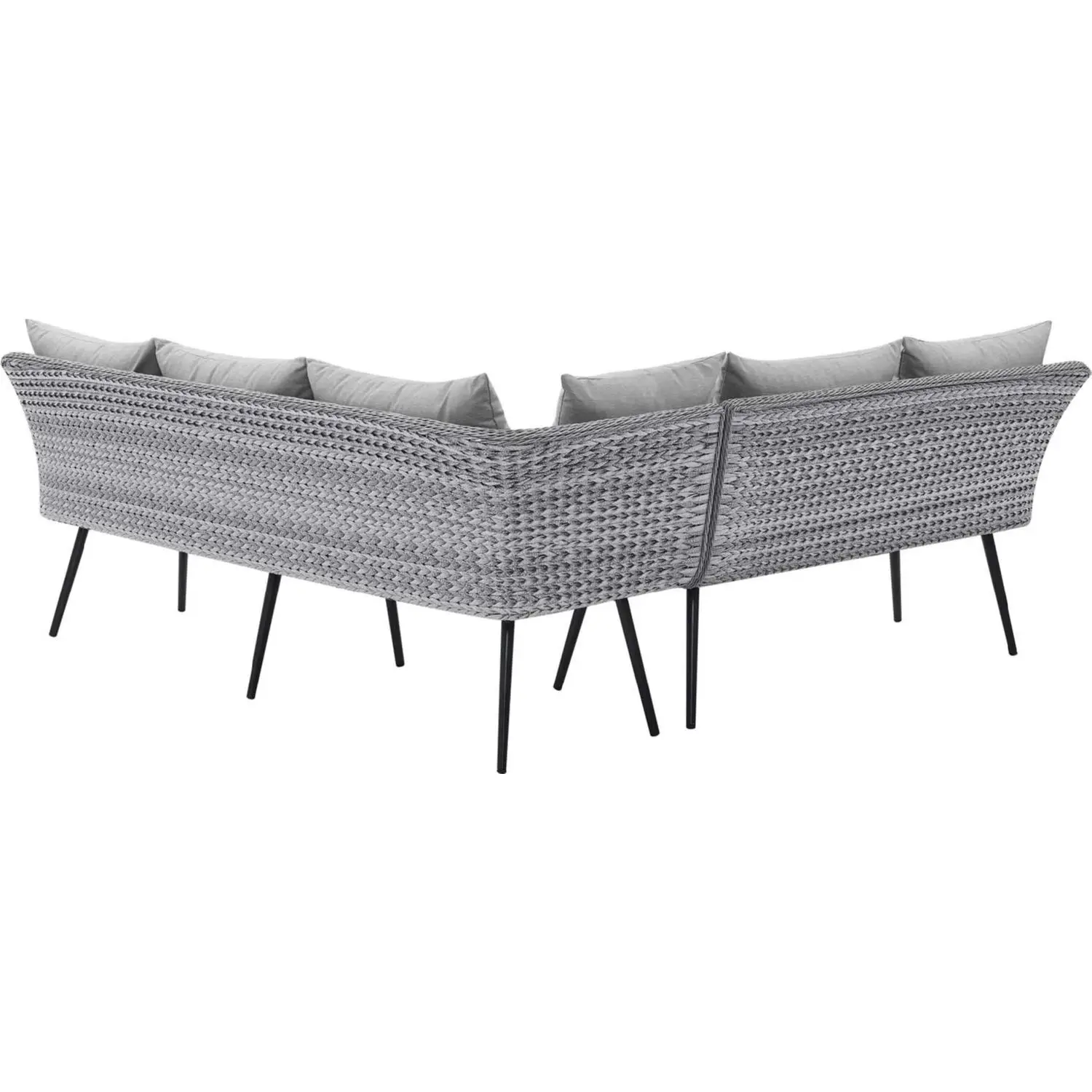 Endeavor Wicker Rattan Outdoor Patio Seating Set - Thumbnail 3