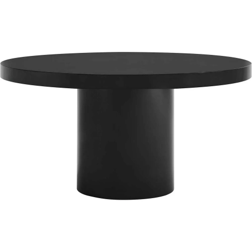 Gratify 60" Round Pedestal Dining Table in High Gloss Black Finish