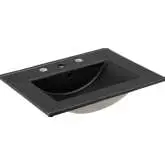 Cayman 24" Bathroom Sink in Black Ceramic