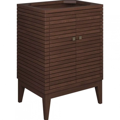 Ledger 24" Bathroom Vanity Cabinet in Walnut Finish (Sink Not Included)