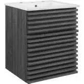 Render 18" Bathroom Vanity in Charcoal Gray Finish & White Ceramic