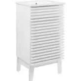 Render 18" Bathroom Vanity in White Finish & White Ceramic