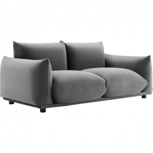 Copious Loveseat in Gray Velvet