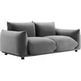 Copious Loveseat in Gray Velvet