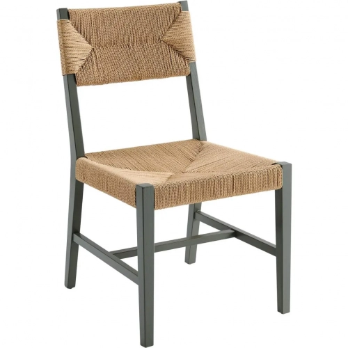 Bodie Dining Chair in Gray Wood & Paper Rope