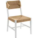 Bodie Dining Chair in White Wood & Paper Rope