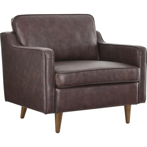Impart Accent Arm Chair in Brown Top Grain Leather