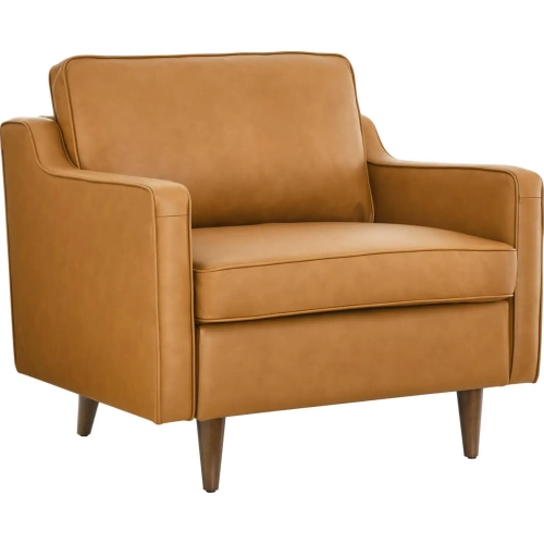 Impart Accent Arm Chair in Tan Top Grain Leather