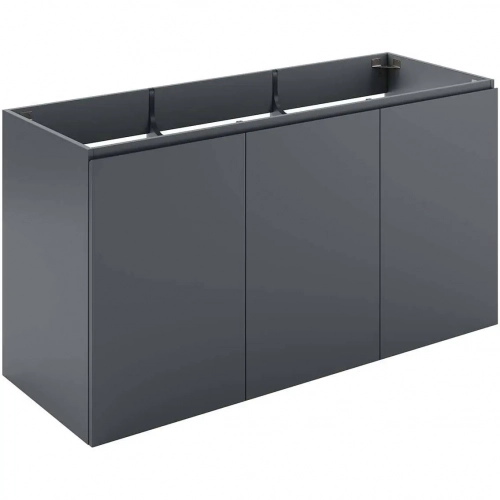 Vitality 48" Wall Mount Bathroom Vanity (Sink Not Included) in Gray Finish