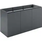 Vitality 48" Wall Mount Bathroom Vanity (Sink Not Included) in Gray Finish