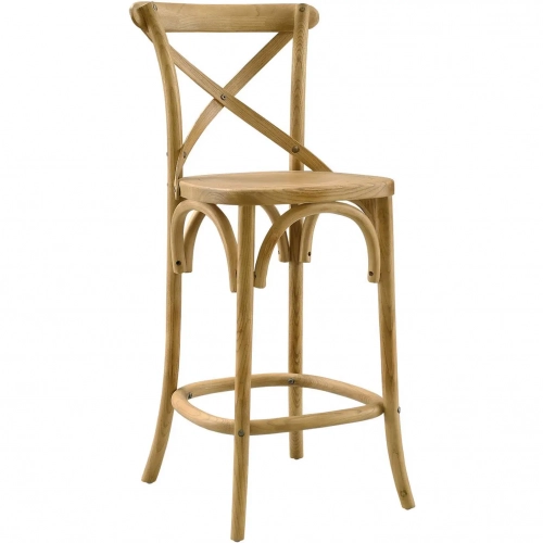 Gear Counter Stool in Natural Finish Wood