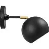 Chalice 4" Swing Arm Metal Wall Sconce in Black Metal