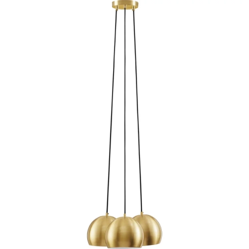 Chalice 3 Light Pendant Ceiling Lamp in Satin Brass Metal