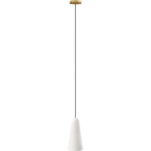 Beacon 1 Light Ceiling Pendant Light in Satin Brass Metal & Opal Glass
