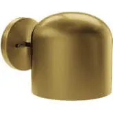 Avenue 1 Light Wall Sconce in Satin Brass Metal & White