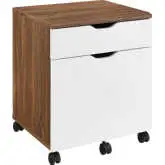 Envision File Cabinet in Walnut Finish & White