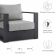 Tahoe Outdoor 3 Piece Sofa Set in Gray Metal & Gray Fabric