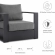 Tahoe Outdoor 4 Piece Sofa Set in Gray Metal & Charcoal Gray Fabric