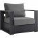 Tahoe Outdoor 4 Piece Sofa Set in Gray Metal & Charcoal Gray Fabric