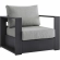 Tahoe Outdoor 4 Piece Sofa Set in Gray Metal & Gray Fabric