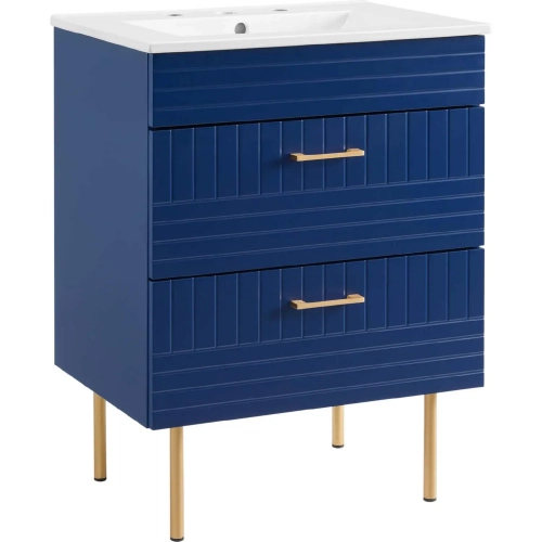 Daybreak 24" Bathroom Vanity in Blue & White Ceramic