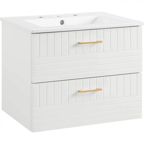 Daybreak 24" Bathroom Vanity in & White Ceramic & White Ceramic