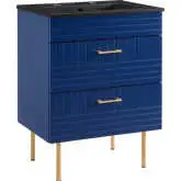 Daybreak 24" Bathroom Vanity in Blue & Black Ceramic