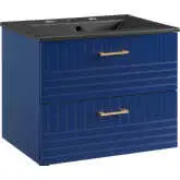 Daybreak 24" Bathroom Vanity in Blue & Black Ceramic